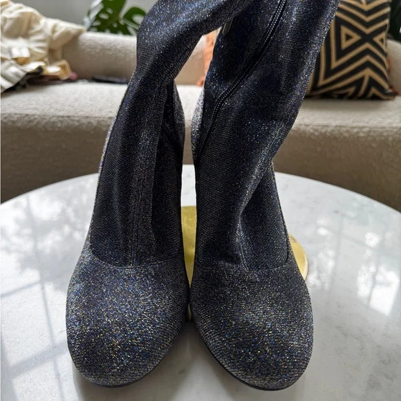 Sam Edelman blue sparkle boots size - Picture 2 of 5